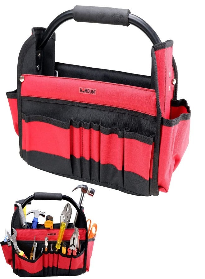 Homdum 16 Inch Open Tote Tool Bag With Powder Coated Metal Handle Easy Access Workshop Tool Organizer with 14 pockets on the outside and 14 loops inside Industrial Grade Assembler - Image 3